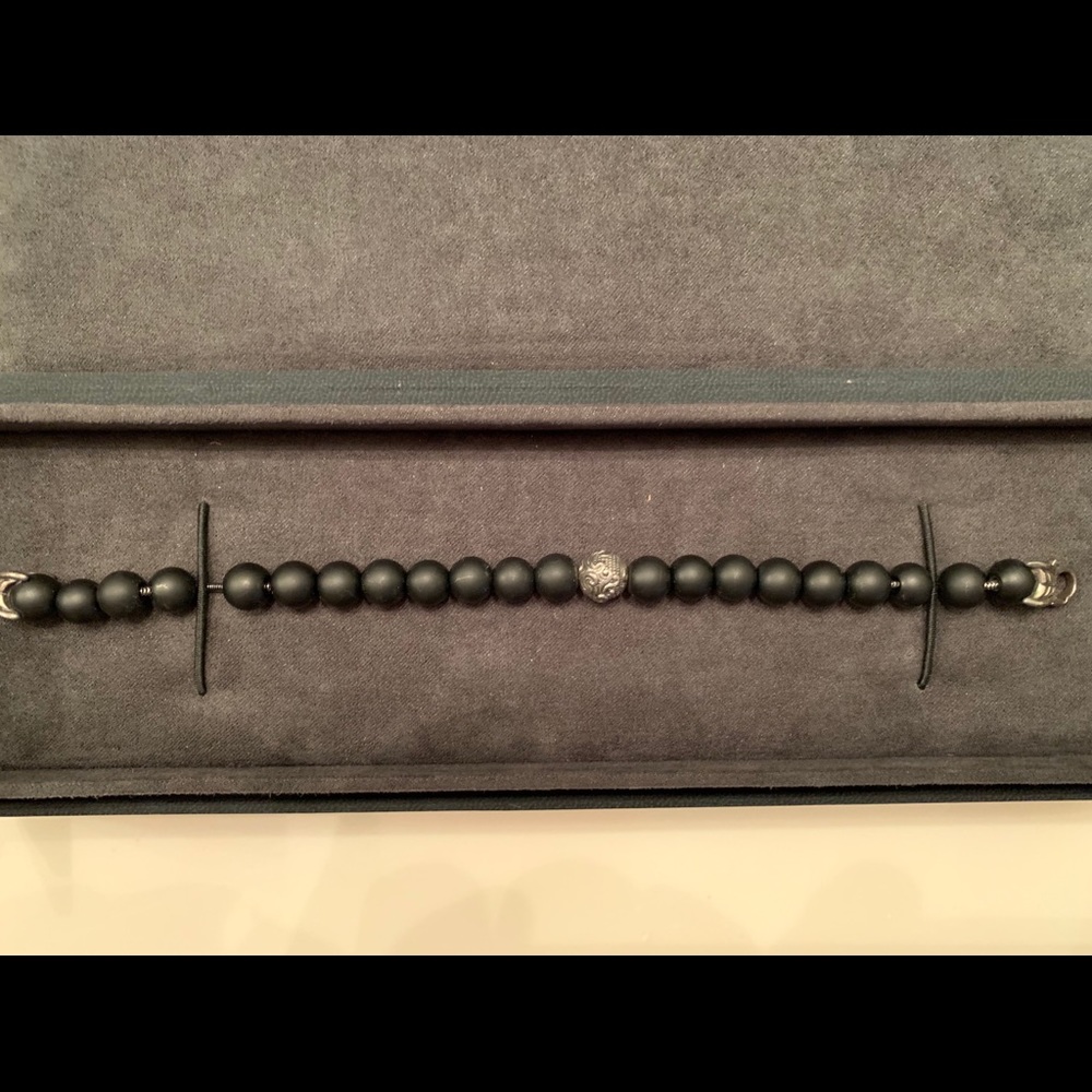 David Yurman black onyx spiritual bead bracelet